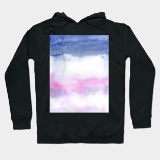 Ombre Watercolor Texture with Indigo and Pink Hoodie